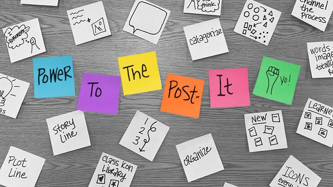 post-it notes Post-It notes on a board