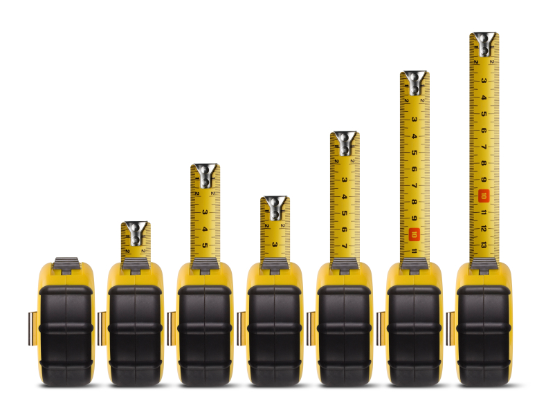 tape-measuring tape measures as a graph